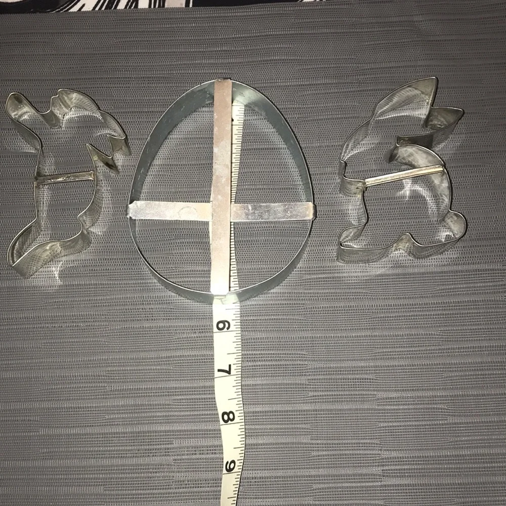 Easter Metal Cookie Cutters Giant Egg Rabbits Bunnies